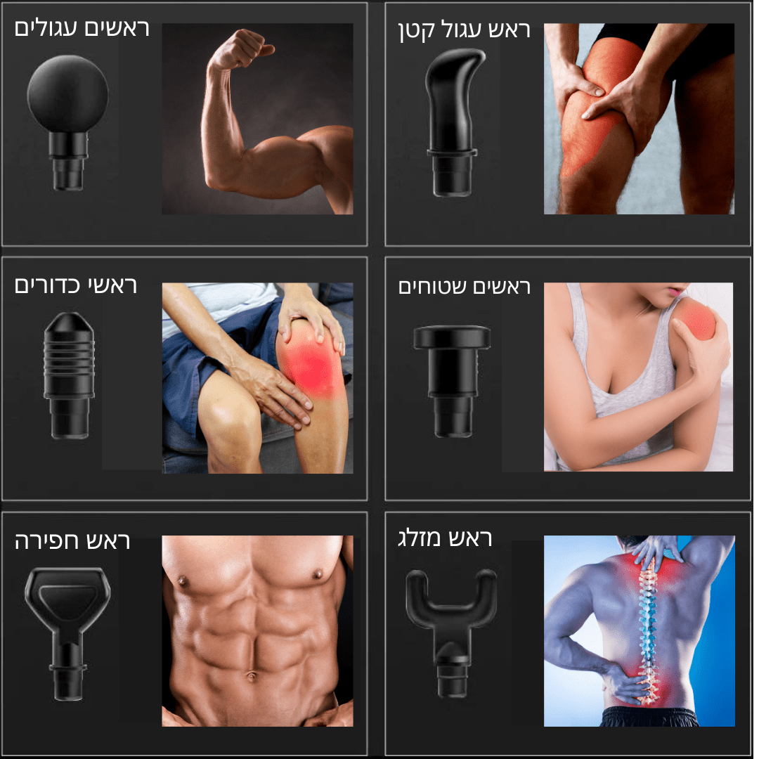 אקדח עיסוי מקצועי Master לשחרור שרירים תפוסים וכואבים | מבית פומי ספורט - Pomy Sport