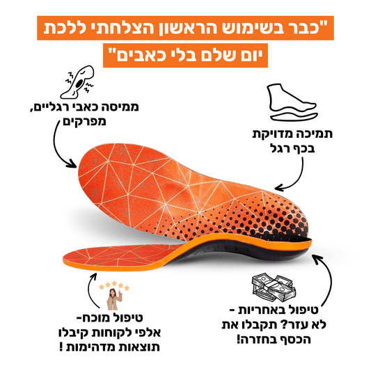 רפידות לנעל | להעביר יום בלי כאבים | מבצע חיסול מלאי | מבית פומי ספורט - Pomy Sport