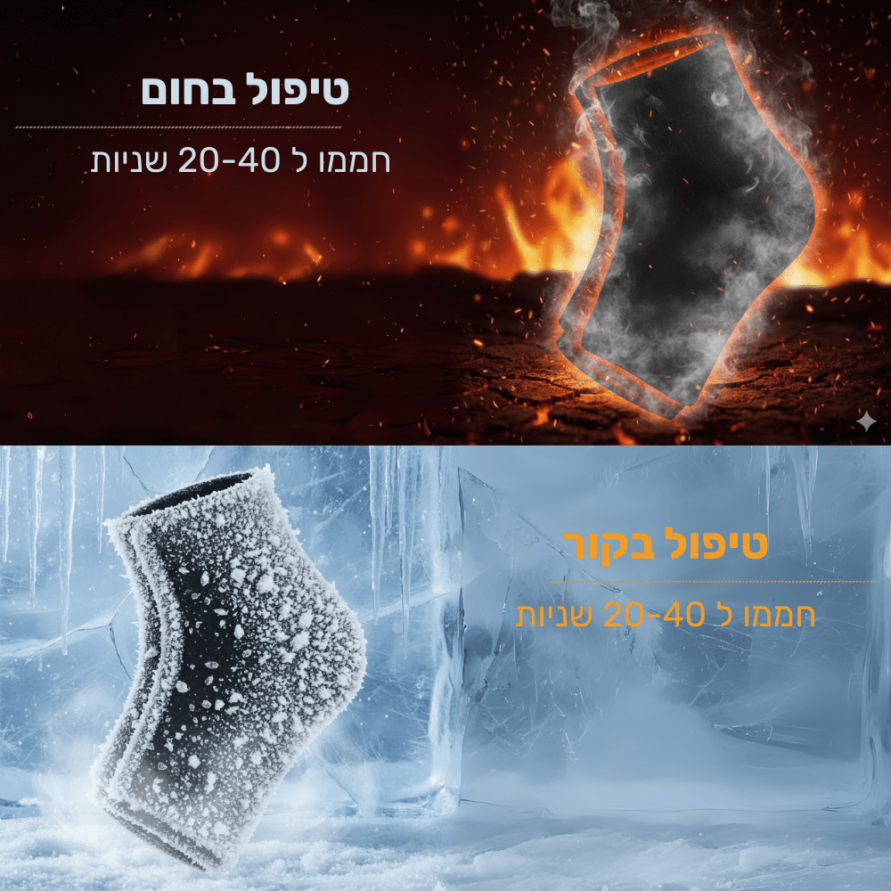 שרוול קור & חום לחיסול כאבי דורבן ורגליים - Pomy Sport