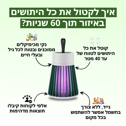 קוטל יתושים בשניות | לסביבה נעימה עם 0 יתושים